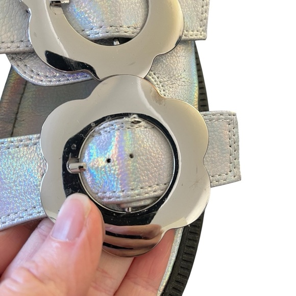 SHELLYS LONDON x DOLLS KILL Amber Flower Chunky Sole Sliders - Picture 8 of 13